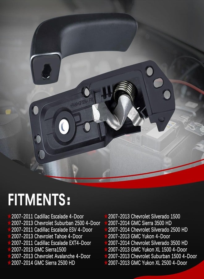 FAERSI Interior Door Handle Kit Front/Rear Right Passenger Side for 2007-2014 Chevy Silverado, Tahoe, Suburban, Avalanche, GMC Sierra, Yukon, Yukon XL, Cadillac Escalade Replaces# 20833602, 80375 - Image 4